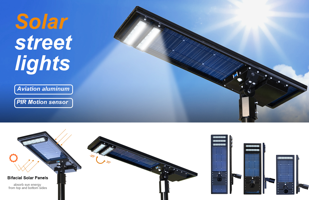 120W Aluminum Solar Powered Waterproof Outdoor Solar Street Lamp Led Solar Street Light Remote Control Sensor Super Led