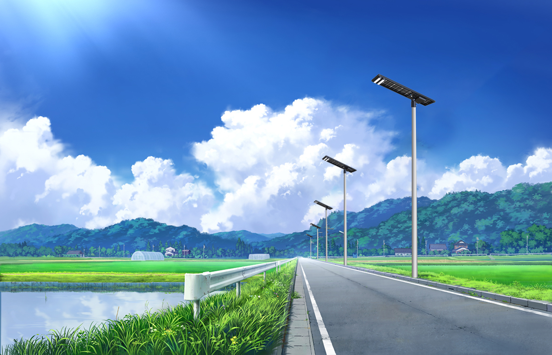 120W Aluminum Solar Powered Waterproof Outdoor Solar Street Lamp Led Solar Street Light Remote Control Sensor Super Led