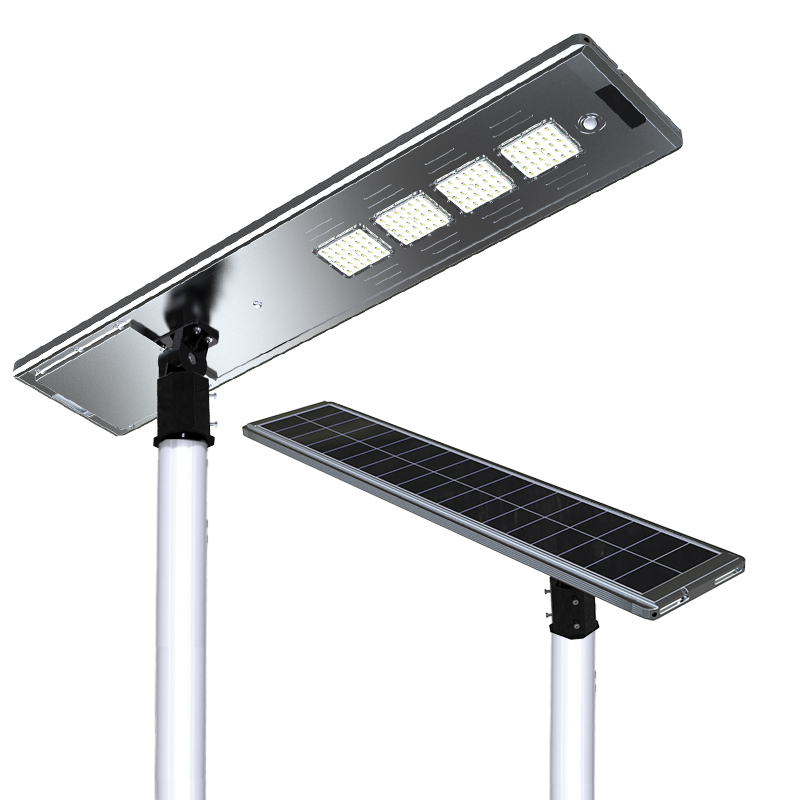 Dual lamp head Street Light 100W 150W 300W Solar Powered Led Chips 210LM/W Parking Lot road lighting