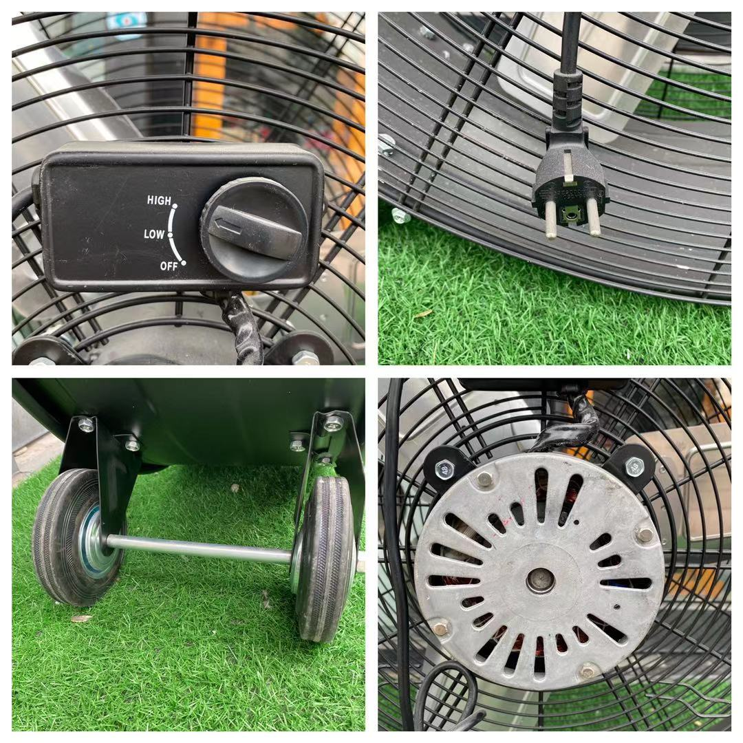 24'' 600mm thin design Rolling tilting heavy duty cooling air industrial blower drum fan