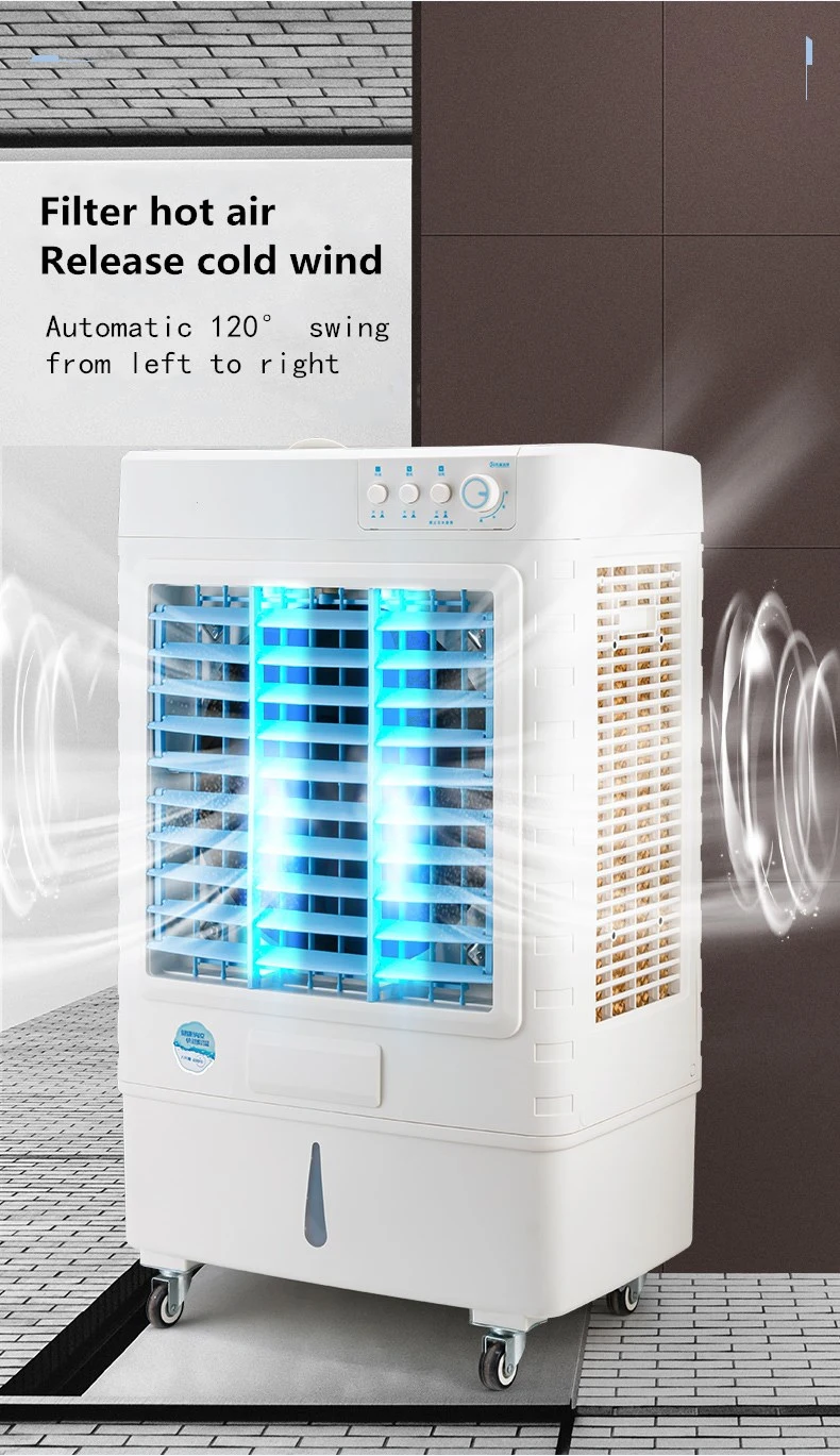 70L factory Industrial Movable water Evaporative Air Cooler Quick Conditioner Air Evaporative Cooler