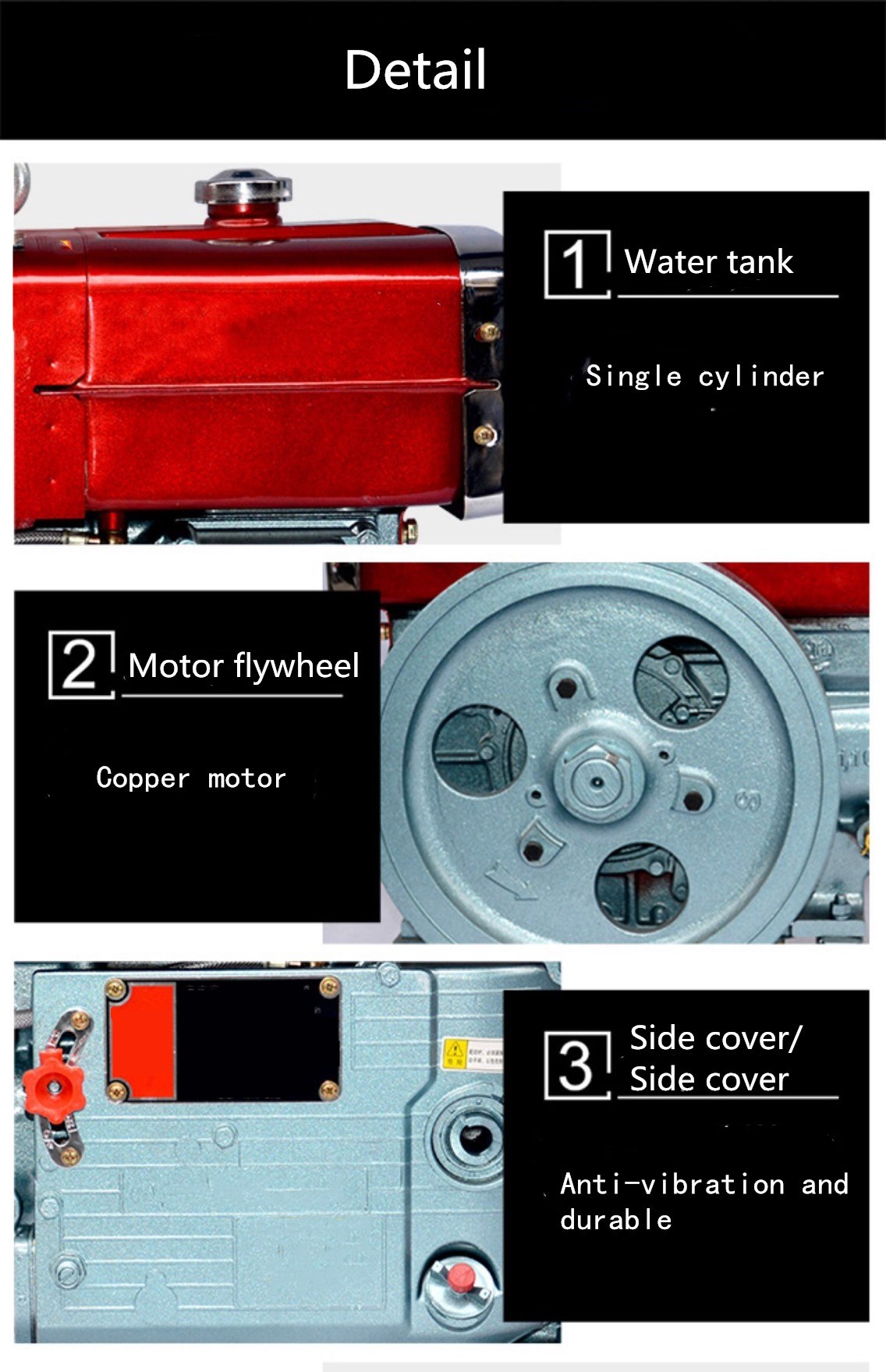 Agricultural diesel engine water cooling diesel engine single-cylinder hand crank electric start diesel engine