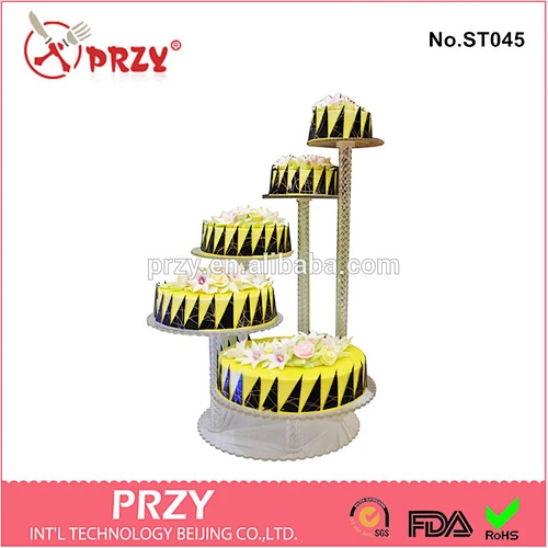 2015 newest wholesale crystal cake stands for wedding cakes