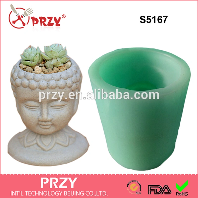 S5167 Buddha 3D silicone mold for concrete silicone planter mold silicone vase mold