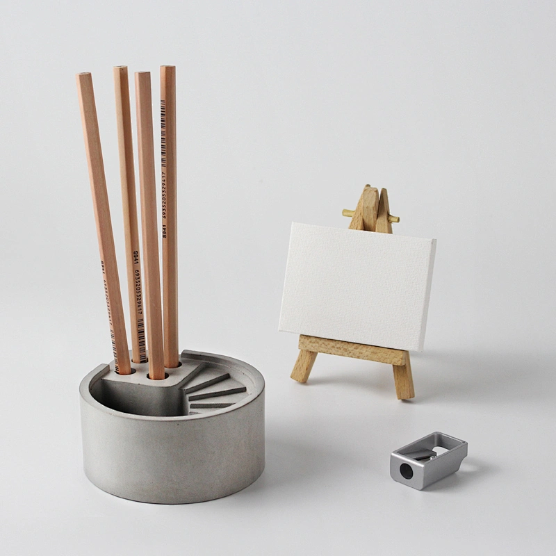 S9102 concrete pen holder molds cement desk decoration concrete craft silicone