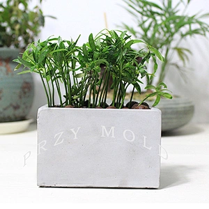 S9203 silicone  flower pots home furnishings creative handemade molds Concrete planter mold rectangle cement mold