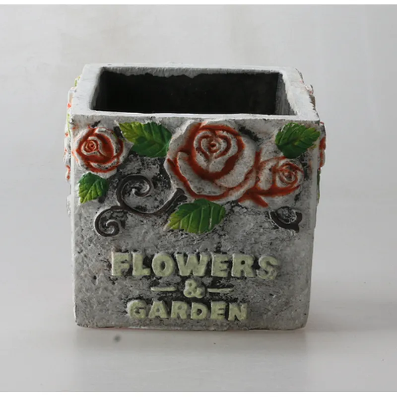 Rose Cement Concrete Flower Pot Industrial DIY Silicone Mould