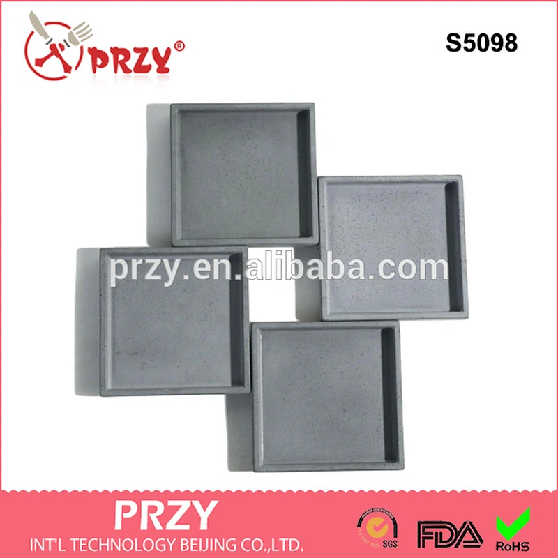 S5098 Creative square shape silicone plate mold silicone molds food grade mold