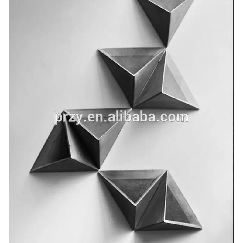 przy 2018 new Nordic triangular cement flowerpots molds succulent plants vase silicone mold for concrete