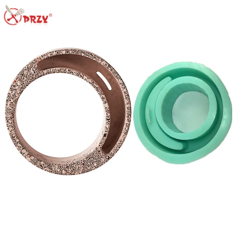 2017 New Cement flower pots Craft molds Silicone Centrifugal circle Concrete Vase Decorations Mold