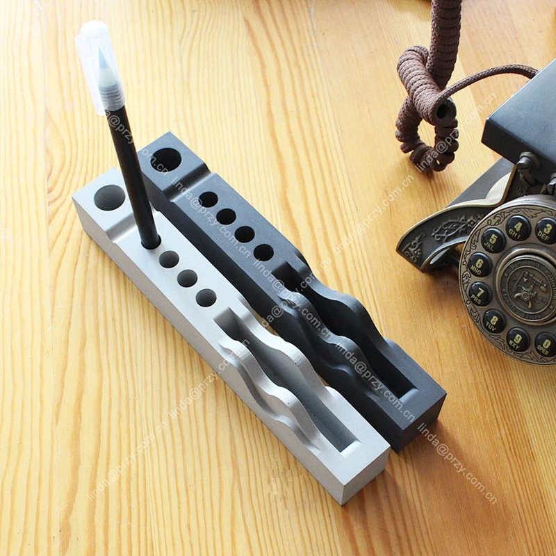 Concrete business card Holder Mold  phone holder silicone molds Cement stationery Pen Insert mold