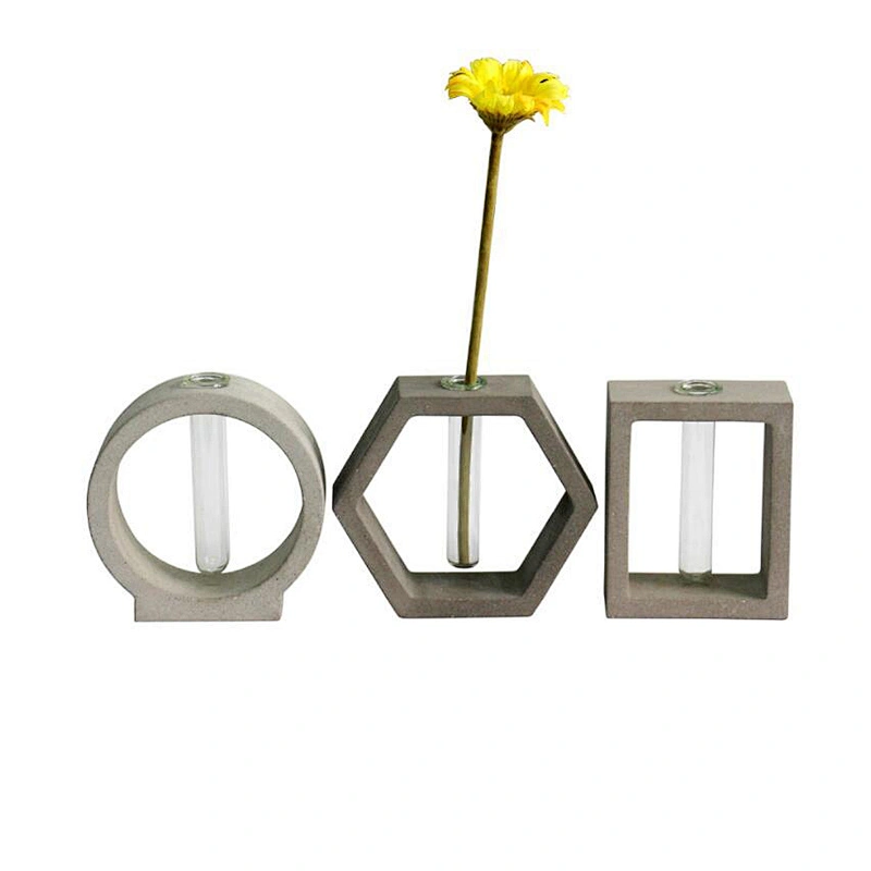 S9195  Concrete container Mold , tube vase concrete holder mold, cement base mold Simple home office cement mold