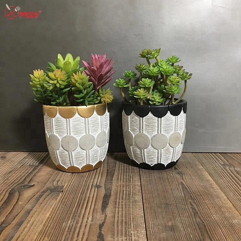 Simple wave pattern Cement planter Silicone mould office Concrete vase desk decorations Mold
