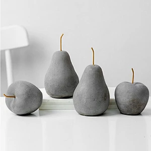 Christmas Nordic wind simulation 3D fruit cement apple ornaments tea shop bedroom home decorations concrete silicone  mold