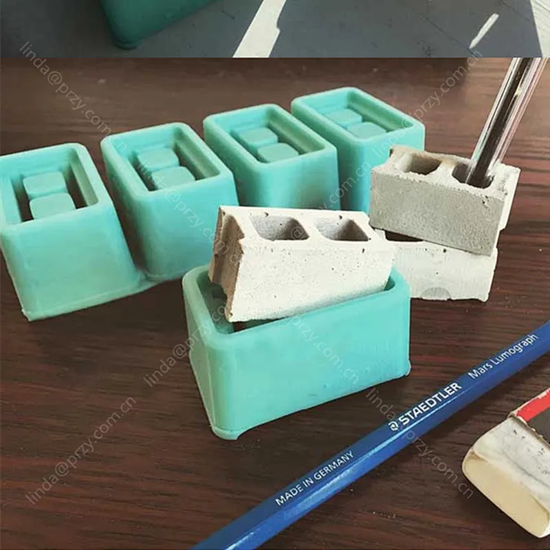 New design Concrete pen holder silicone mold 3D Desktop office Cement ornaments Molds