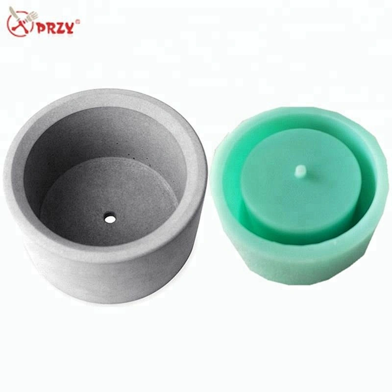 Noric round Cement flower pot molds silicone Home decorations forms Concrete cylindrical pen holder Molds
