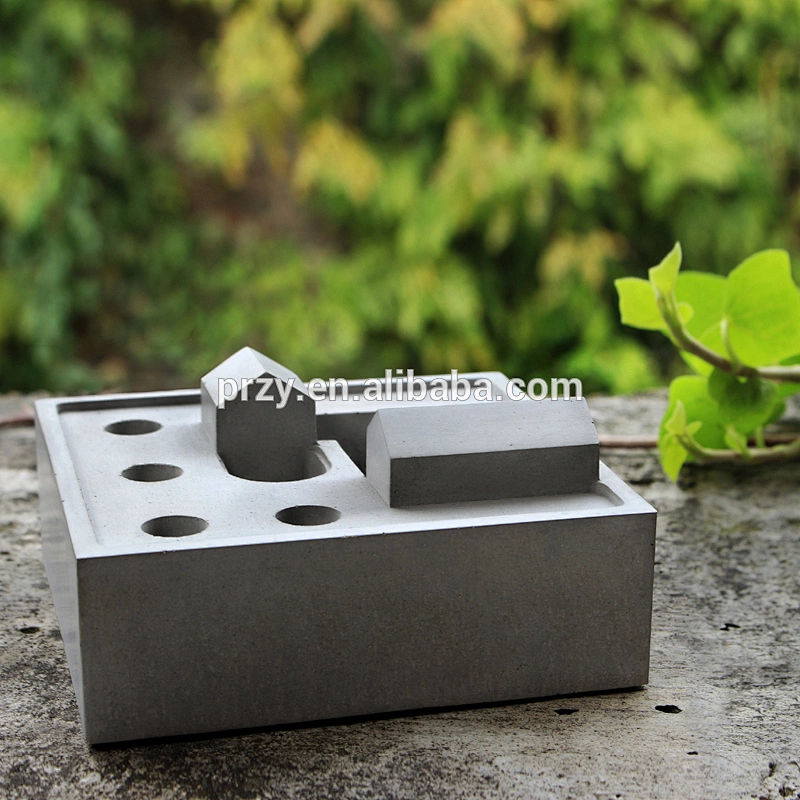 S9152 pen holder concete molds concrete flower mini pot molds Office desk decoration