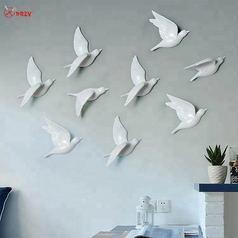 S8257 resin flying pigeon ornaments mold home background wall 3D decoration silicone molds