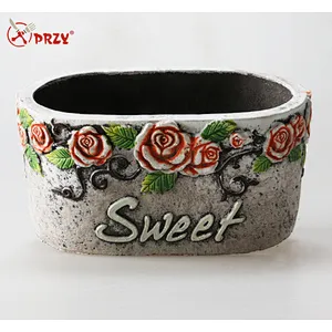 Rose Cement Concrete Flower Pot Industrial DIY Silicone Mould