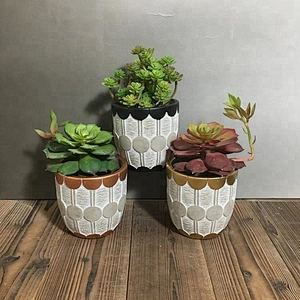 Simple wave pattern Cement planter Silicone mould office Concrete vase desk decorations Mold