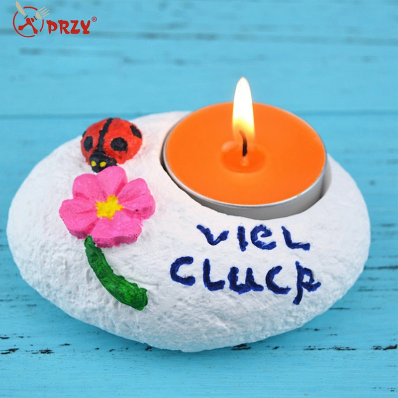 Ladybug and flower candlestick mold DIY candle holder mold silicone molds for cement concrete