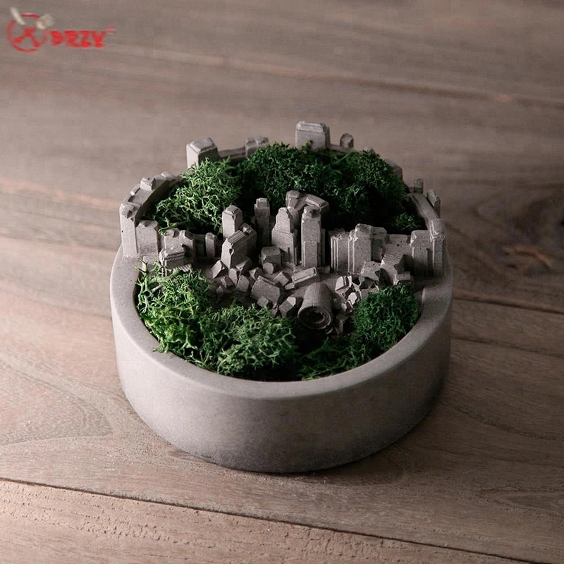 Creative Cement pen holder molds office vase decoration mold Silicone study concrete decorations mould