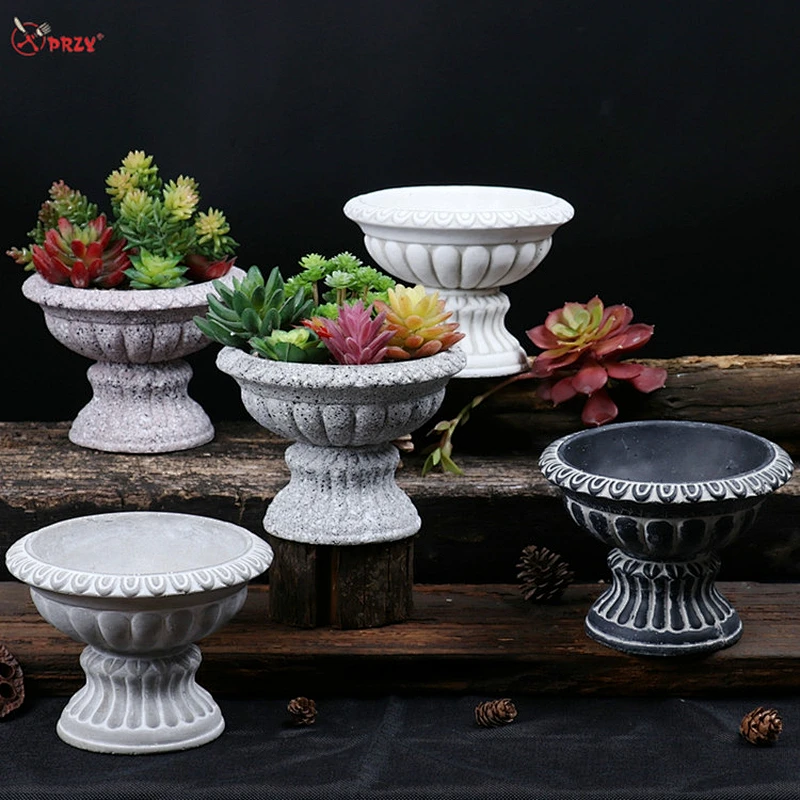 European trophy cement relief planter decoration Silicone molds