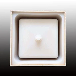 Square sink mold bathroom pot molds concrete sink craft moulds Wash Basin silicone mould with wooden frame