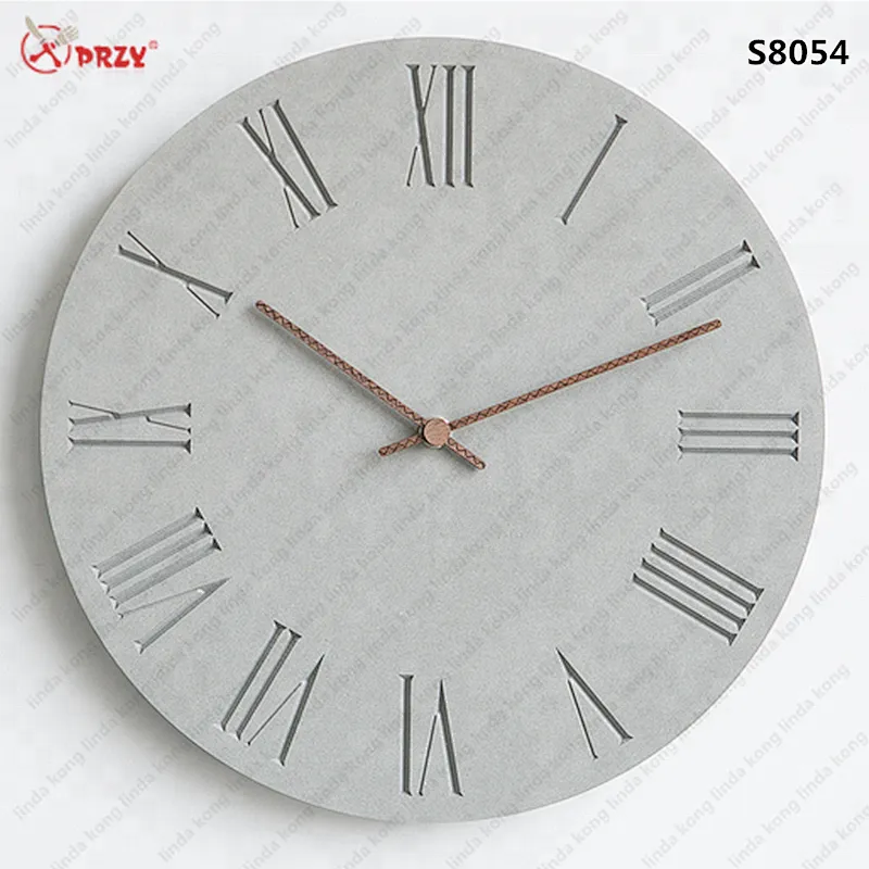 European style new Concrete wall Clock mold Silicone Cement hanging digital clock Wall Silicone Molds