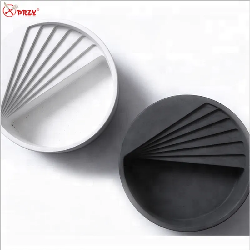 Silicone mold Cement multi-meat flower pots inside the semi-circular combination molds 3d concrete vase mold