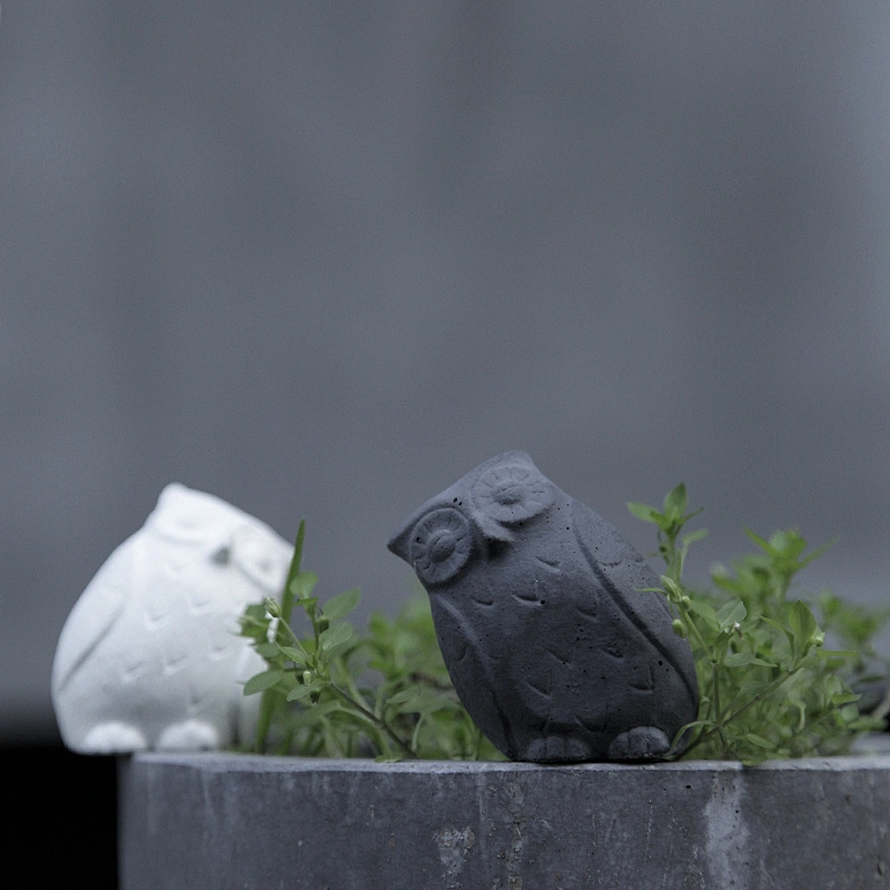 S9183 Oval concrete molds Paperweight owl mold Cement Home Furnishing office decoration silicone plaster mold for car decoration