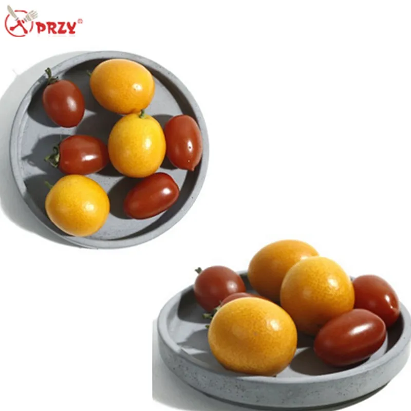 Concrete flower pot Mold silicone home Fruit flat disc Mould Round Cement multi - meat flower vase Molds