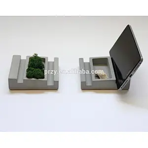 Concrete creative phone holder silicone molds cement moss pots mould Apple iPad shelf silicone molds PRZY
