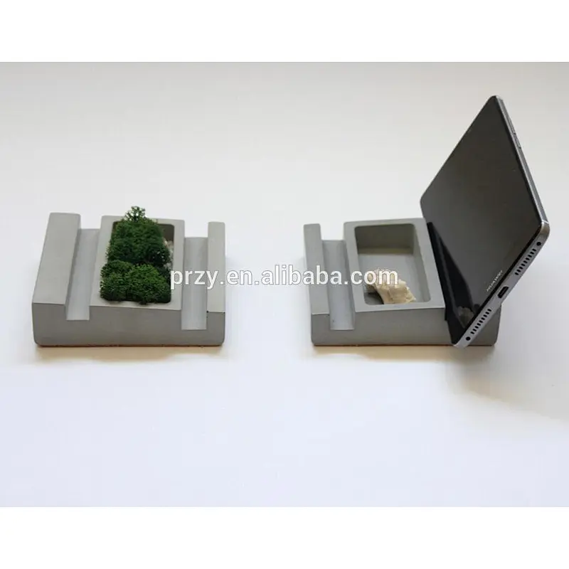 Concrete creative phone holder silicone molds cement moss pots mould Apple iPad shelf silicone molds PRZY