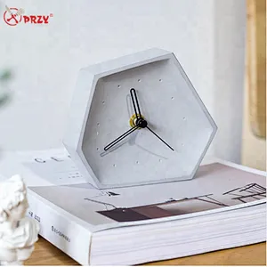 Creative cement clock molds Desktop ornaments Clock mold DIY silicone concrete Alarm clock mould