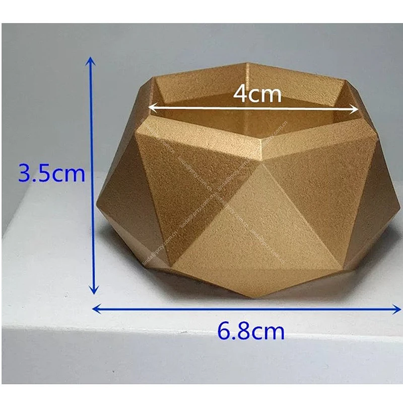 Geometry Flower Pot Cement Silicone Mould Resin Home decoration mold Concrete Candlestick mold