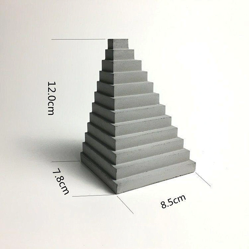 S9182 concrete silicone form concrete Bookends mold office desk decoration Pyramid design concrete stone mold