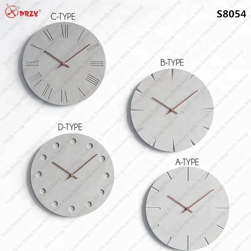 European style new Concrete wall Clock mold Silicone Cement hanging digital clock Wall Silicone Molds