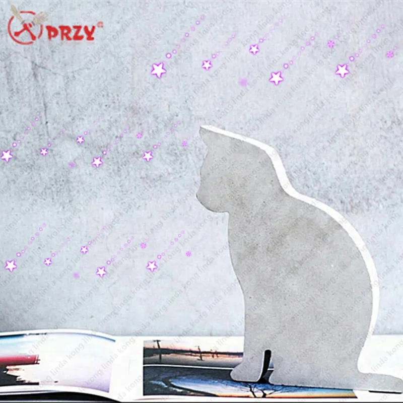 2018 Concrete adorable meow Bookends Molds living room coffee shop Cement Cat ornaments silicone mold
