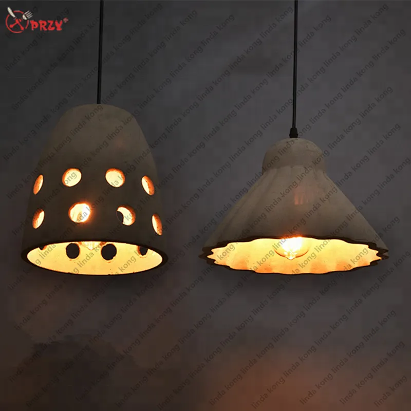 Noric Creative Industrial Hollow Cement chandelier mould Silicone Concrete Pendant Lights silicon Molds