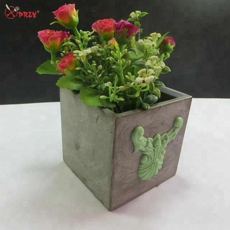HP0007 Concrete Storage Pot molds fondant decorative 10cm Cement flower pots silicone Mold