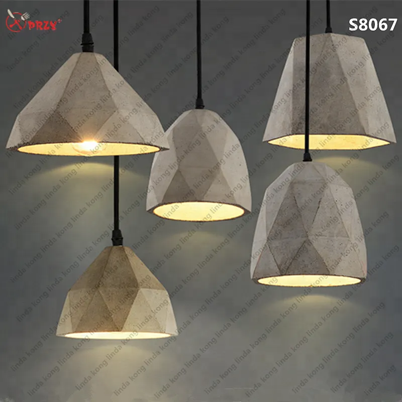 Hot sale Geometrical 3D Simple Cement pendant lights Molds silicone Concrete chandeliers silicone mold