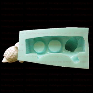 Cement Qwl with trunk candlesticker Molds silicone 3D Ceramics animal desk decorations mold