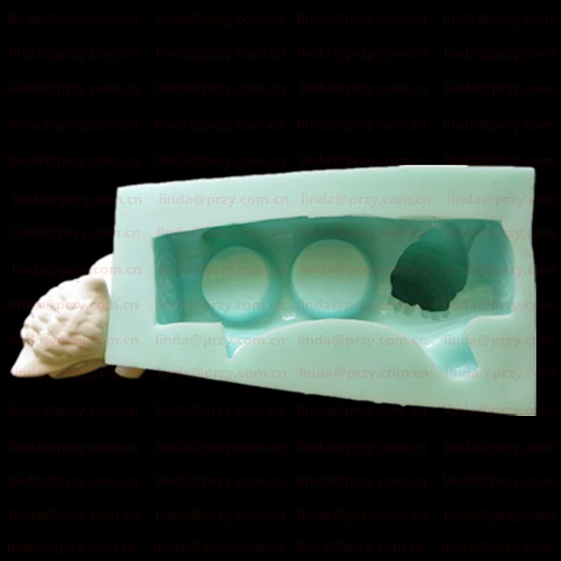 Cement Qwl with trunk candlesticker Molds silicone 3D Ceramics animal desk decorations mold