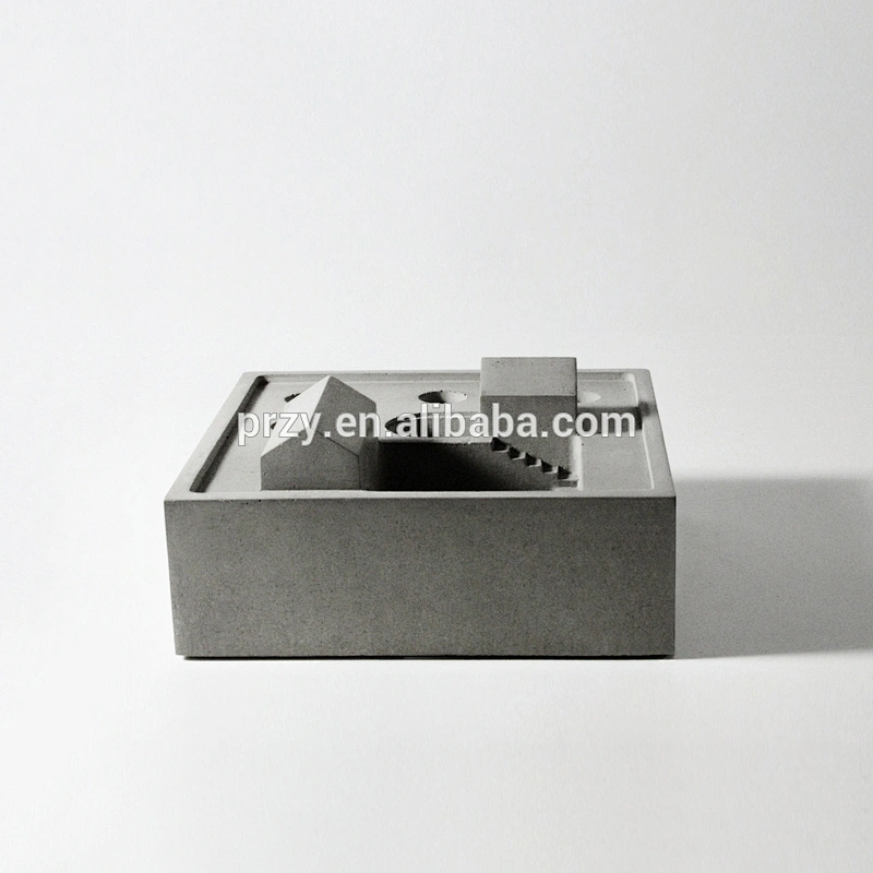 S9152 pen holder concete molds concrete flower mini pot molds Office desk decoration