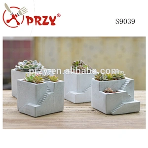 S9039 silicone molds Concrete pot molds building storge holders moulds flower planter 3D vase molds