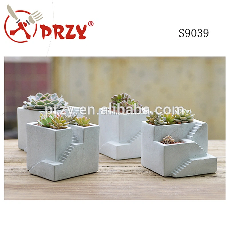 S9039 silicone molds Concrete pot molds building storge holders moulds flower planter 3D vase molds