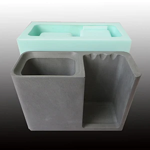 Cement Tooth cylinder molds silica concrete resin pen holder home decoration silicone Mold