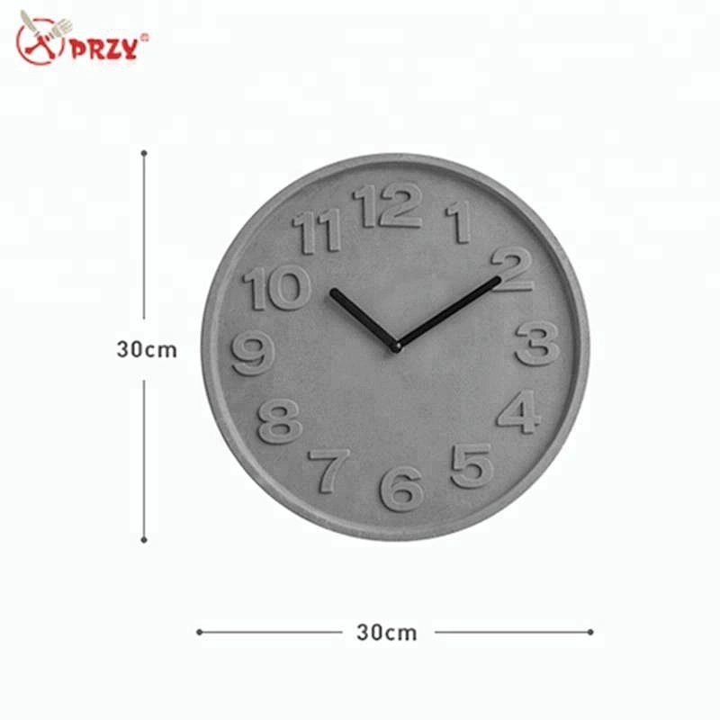 Cement Digital wall clock mold living room Wall hanging Clock mould home clock decoration silicone molds