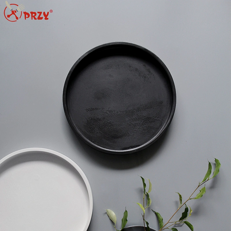 round shape cement tray silicone mold pallet silicone molds concrete tray moulds